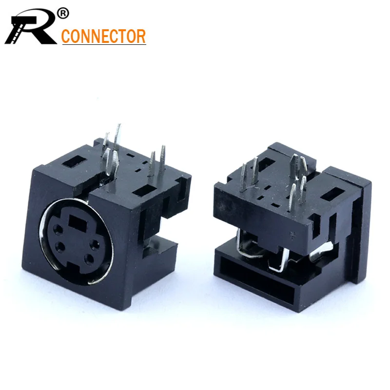 

3PCS MINI DIN 4PIN S Terminal PCB Panel Mount Socket Connector DIP Instrument Socket Micro Power Jack Audio Device Connector