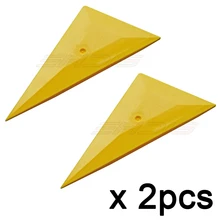 2шт универсальный желтый 14*8 см чистящее устройство для окон автомобиля инструменты полезные товары для ухода за автомобилем скребок лезвие треугольник go угловой скребок 2A68
