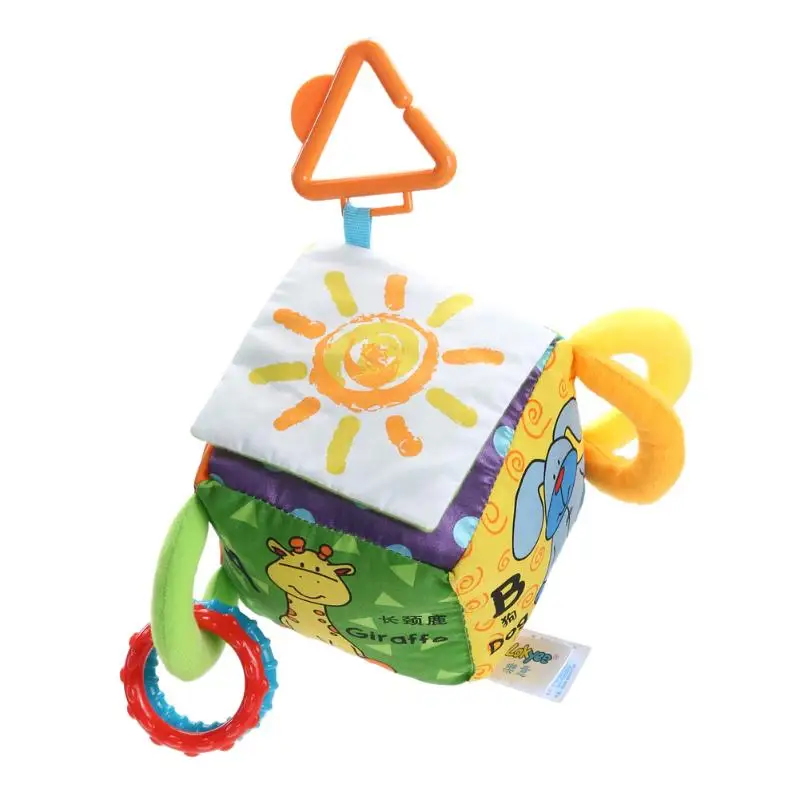 Куб погремушка шар книга плюшевый шар Мультфильм игрушка в виде животного игрушки кубики для детей новорожденных детские мягкие мобильные