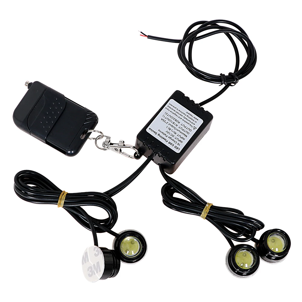 

Hawkeye 4 in 1 Wireless Remote Control Daytime Running Light Auto Strobe Flash Lights Car DRL LED Emergency Lamp 12V 12W