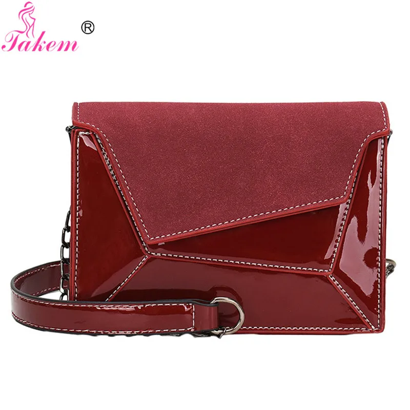 

TAKEM 2019 Women Shoulder Bag Brown Fashion Patchwork Crossbody Bags Flap Bag TOP High Quality luxury Brand Designer For Female
