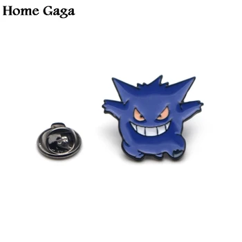 

Homegaga Gengar Zinc tie cartoon Funny Pins backpack clothes brooches for men women hat decoration badges D1519
