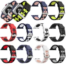 Silicone Watchband for Apple Watch Series 1 2 3 4 44mm 40mm 42mm 38mm Strap Band for IWatch Sports Band Bump Wrist Band