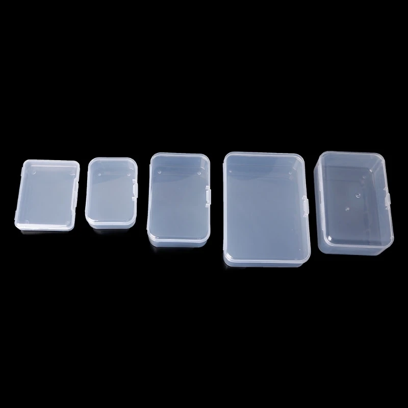 

Rectangular Plastic Clear Transparent Storage Box Collection Container Organizer