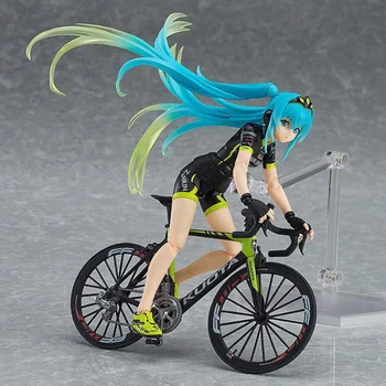 

14cm Hatsune Miku Figma 307 Racing Miku 2015 Teaomukyo Support Ver. Pvc Action Figure Collection Model Toy