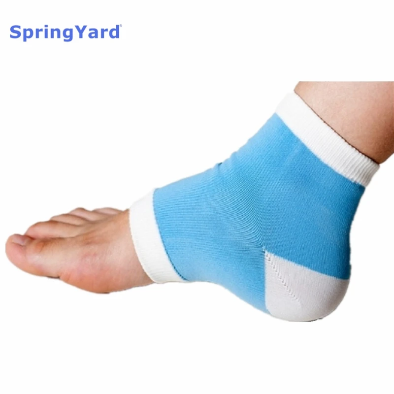 

SpringYard Polyester+Gel Socks Heel Protector Sleeve Foot SPA Cracked Heel Moisturize Cushion Soft Foot Care for Men Women