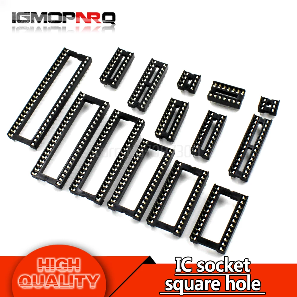

10PCS IC square hole IC socket DIP6 DIP8 DIP14 DIP16 DIP18 DIP20 DIP24 DIP28 6PIN 8PIN 14PIN 16PIN 18PIN 20PIN 24PIN