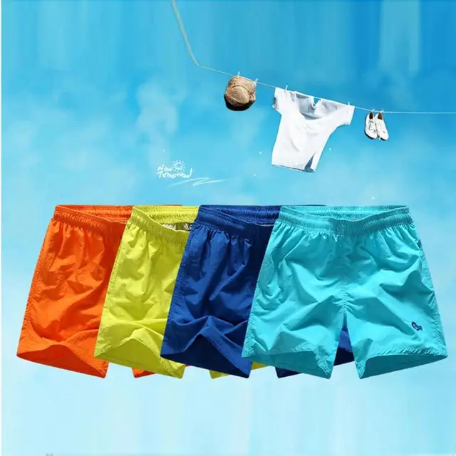 Cheap NEW Swim Trunks Men Men's Shorts Swim Trunks Quick Dry Beach Surfing Running Swimming Watershort Beach Shorts Mar26