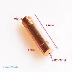 20 штук 15AK Контактный наконечник CuCrZr миг факел/Gun расходные 0,8/1,0/1,2 мм M6x25mm сварочные советы для Европейский Стиль миг МАГ сварки факел