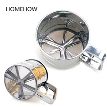 1 шт./лот утолщаются Нержавеющая сталь муки одной чашки Слои 24 Сетки Кубка Форма Кофе Косметическая пудра Сахар Мука сито Кухня Трафареты