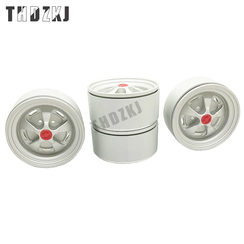 

4Pcs Matte Silver 1.9 Beadlock Wheels Rims for 1/10 RC Crawler Axial SCX10 II 90046 Traxxas TRX4 D90