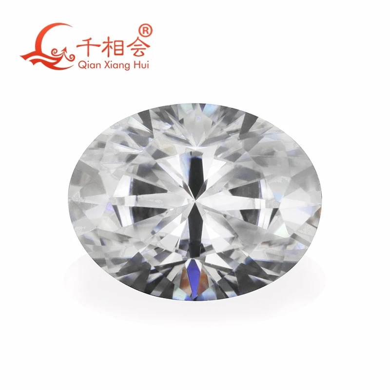 

gray color oval shape Sic material moissanite loose stone by qianxianghui