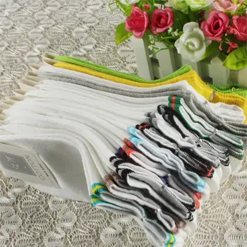 

New men's boat socks cotton color white socks