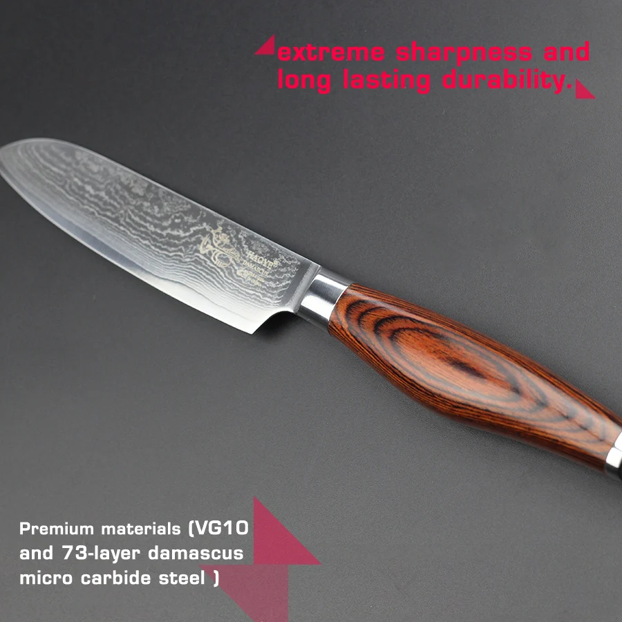 5" inch santoku knife Damascus kitchen knives high quality Japanese
