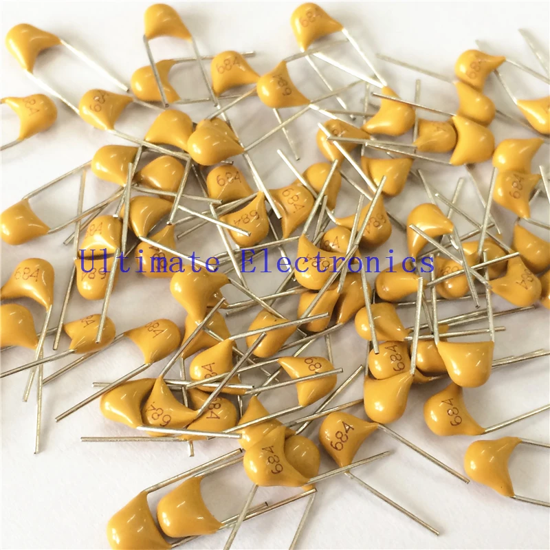 

1000pcs/lot Multilayer ceramic capacitor 0.68uF 684 50V 680nF 684M P=5.08mm