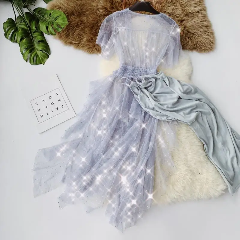 2019 новые женские платья с коротким рукавом милые кружевные длиной до колена