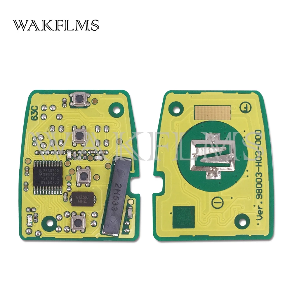2 кнопки дистанционного ключа автомобиля 433 МГц для Honda Brio Mobile с PCF7961A 46 чип без знака