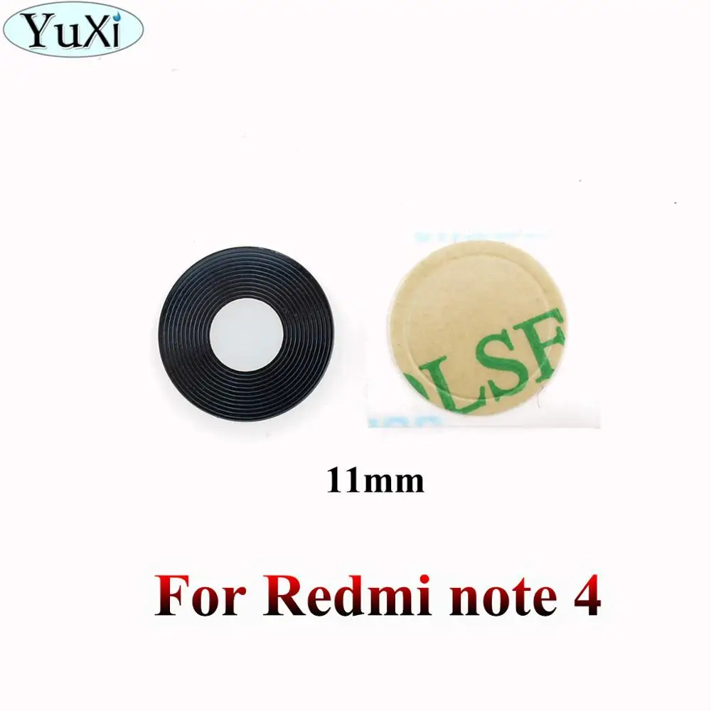 YuXi для Xiaomi Redmi 1 1S 2A 3 4A 4X4 4 pro 6A 5 Plus для Redmi note 2 3 4 5 5A задняя камера Стекло Крышка объектива клей - Цвет: For Redmi note 4