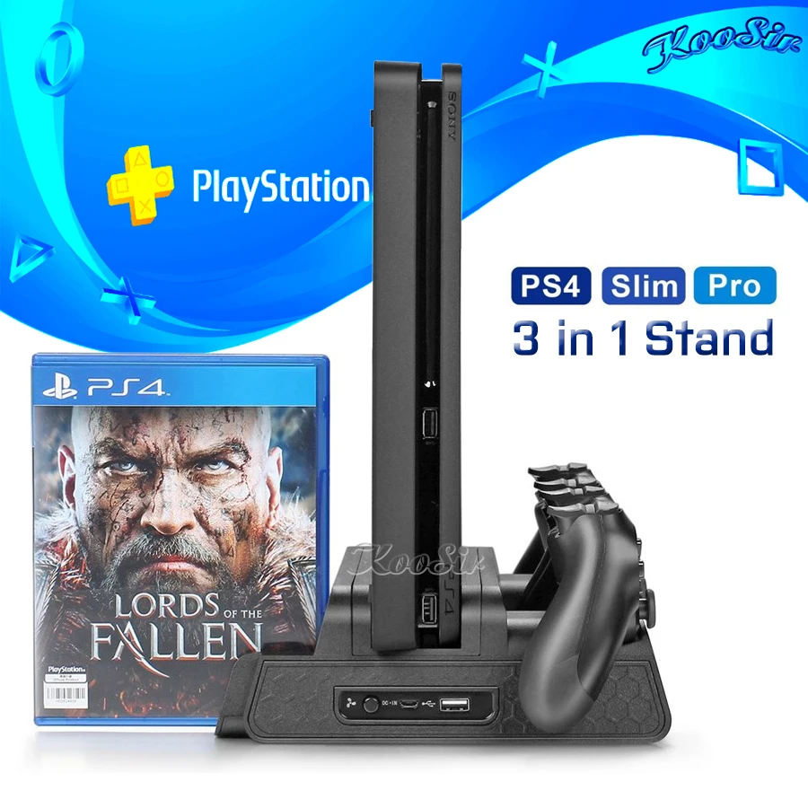 

PS4/Slim/PRO Charging Stand Cooling Fan Cooler Dual Controller Charger Dock Station for Playstation 4 PS 4 Games Accessories