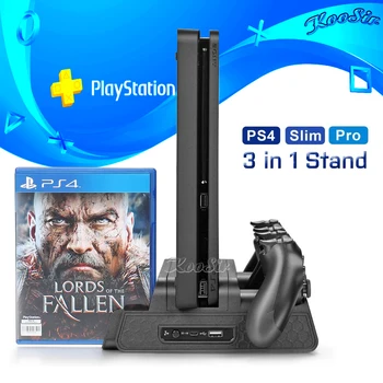

PS4/Slim/PRO Charging Stand Cooling Fan Cooler Dual Controller Charger Dock Station for Playstation 4 PS 4 Games Accessories