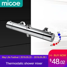 micoe shower faucet 38 degree intelligent thermostatic hot and cold faucet bathroom mixer brass mixing valve