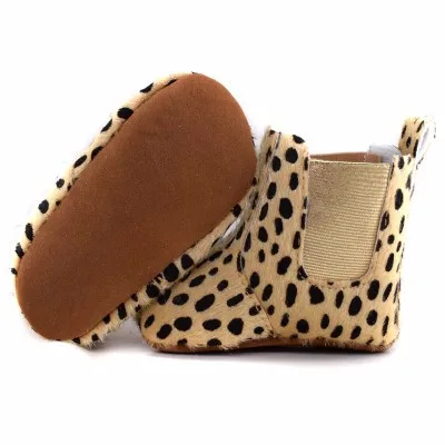 Bebê recém-nascido Rose Gold Mocassim leopard Baby
