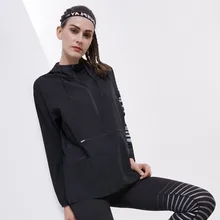 BESGO полумолния регулируемый пояс большой пакет пуловеры с буквенным принтом сухая посадка с капюшоном ветровка фитнес кофта для бега