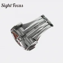 

Hot Sale Deployment Clasp Silver 16mm 18mm 20mm Watch Band Leather Strap Deployant Buckle for Omega Logo on Folding Clasp Belts