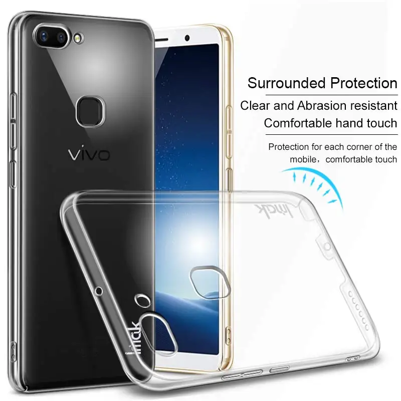 IMAK Crystal Case Transparent Durable PC Hard Cover for BBK VIVO X20 Back Dual Sim Clear |