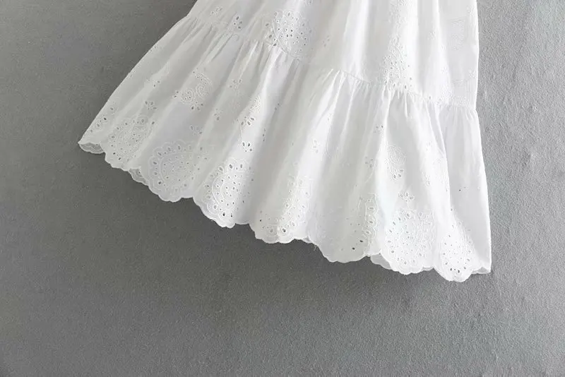 Летнее белое элегантное платье миди с оборками, вечерние платья для женщин, хлопок, с вышивкой, без бретелек, тонкое платье, vestido