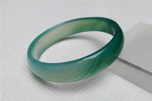 

FREE SHIPPING>>>@@ NEW 100% NATURAL GREEN HIGH-QUALITY GOODS CHALCEDONY AGATE JADE BRACELET 69MM NEW