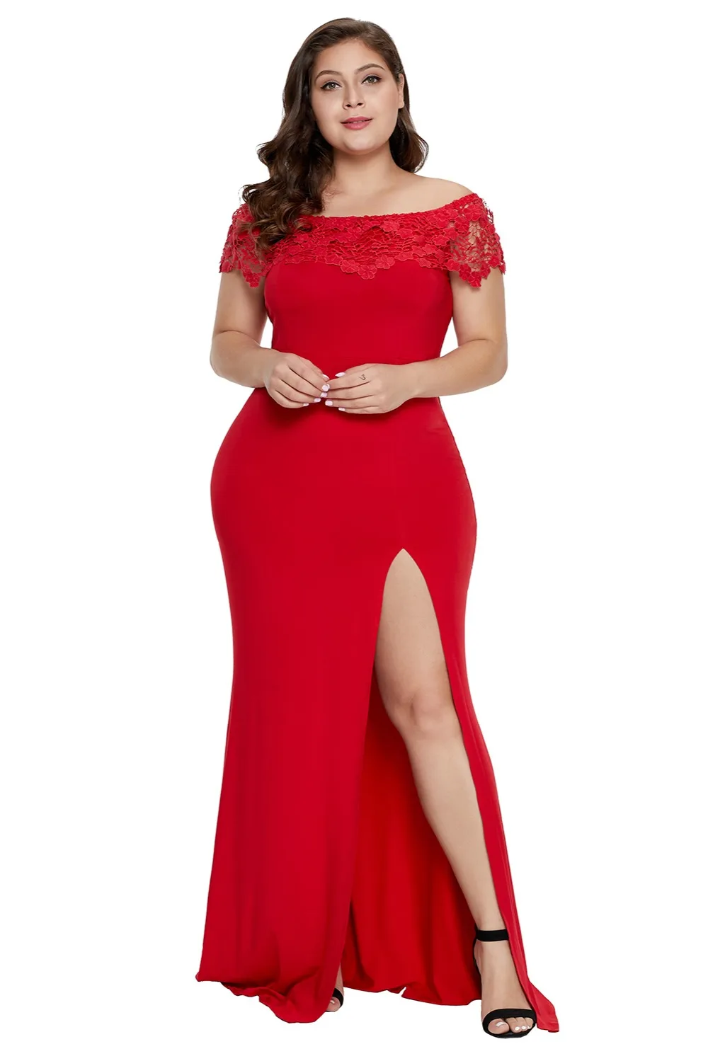 Red-Off-Shoulder-Plus-Size-Prom-Dress-LC611062-3-1