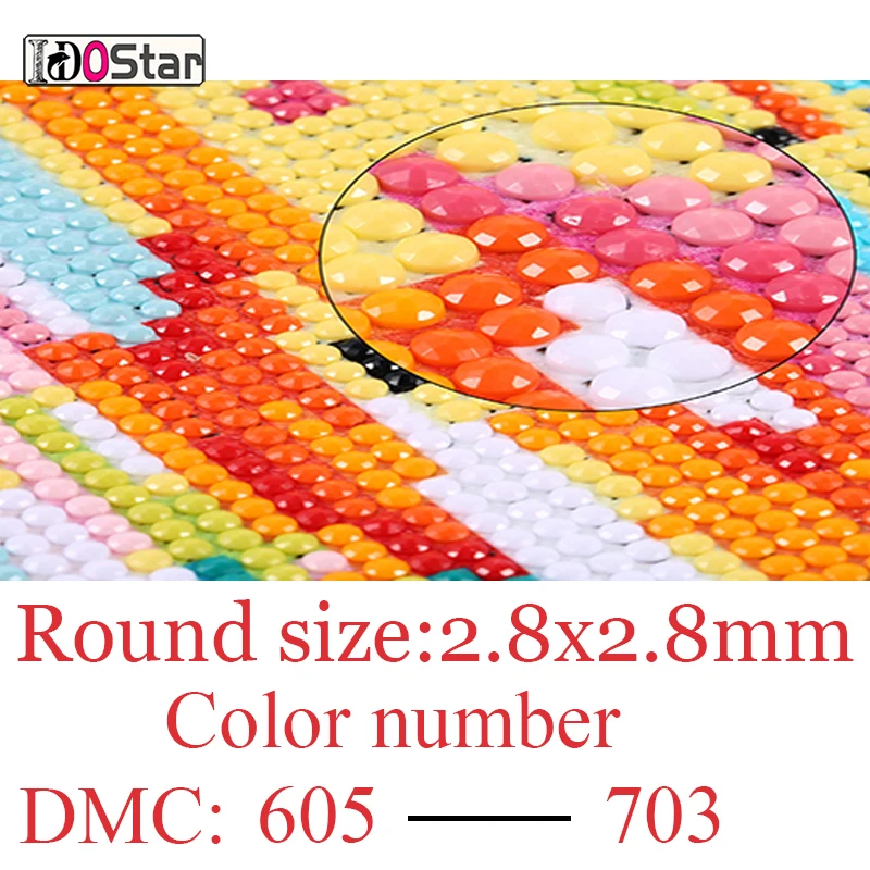 DIY Bead DMC 447 цветов круглые цвета бриллиантовая картина вышивка крестиком 3D