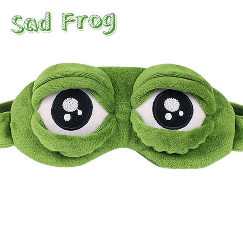 

Eye Sleep Mask Adult Kid Sad Frog 3D Mask Soft Sleeping Funny Cosplay Plush Stuffed Toys for Children Costumes Party Gift