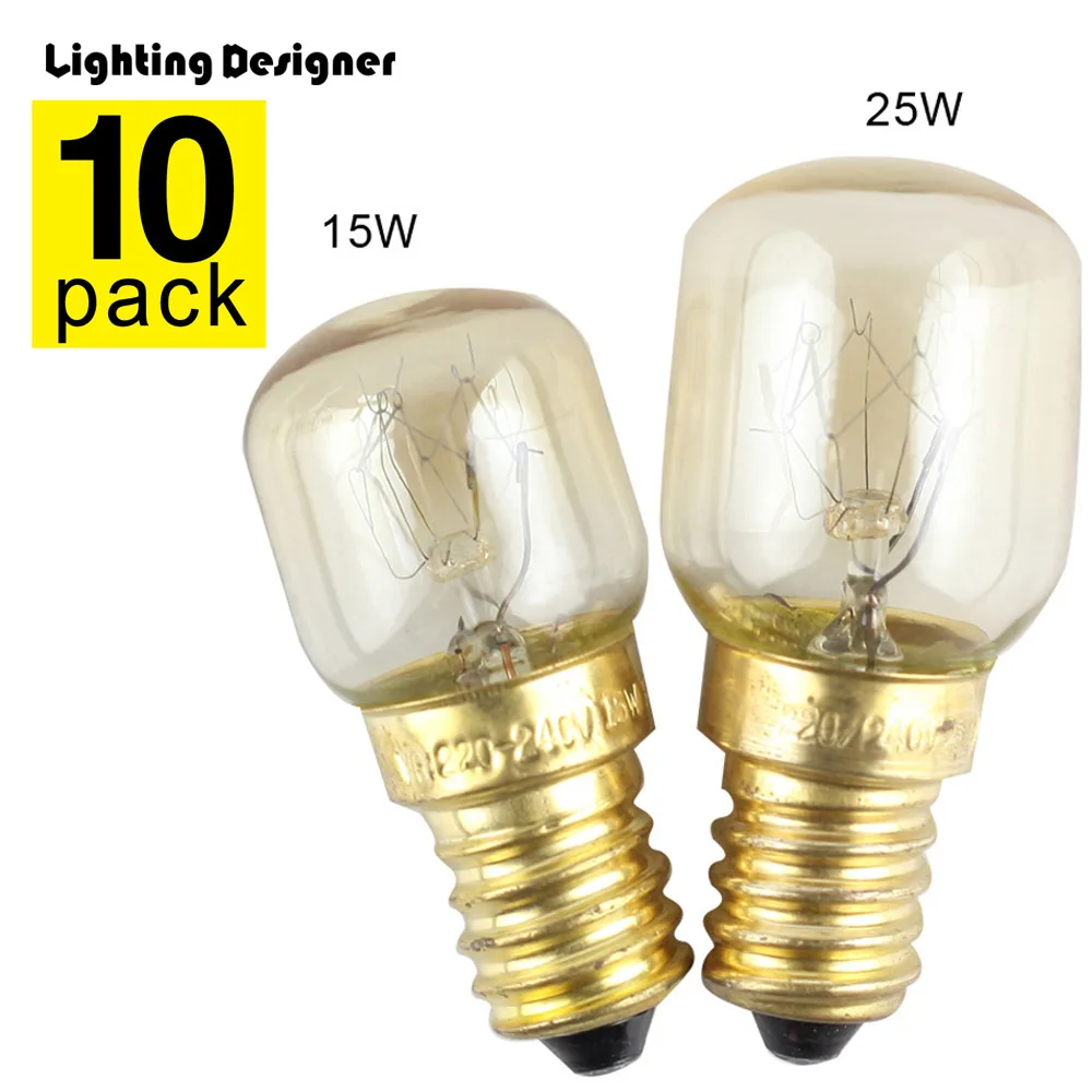 25w Oven Lamps Cooker Light Bulbs 240v SES E14 300 Degree