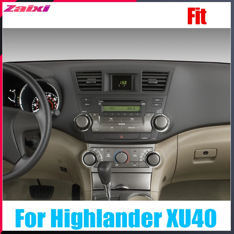 Sale ZaiXi Android Car Multimedia GPS For Toyota Highlander XU40 2008~2013 Radio vertical screen tesla screen Radio Video USB DAB+ 4