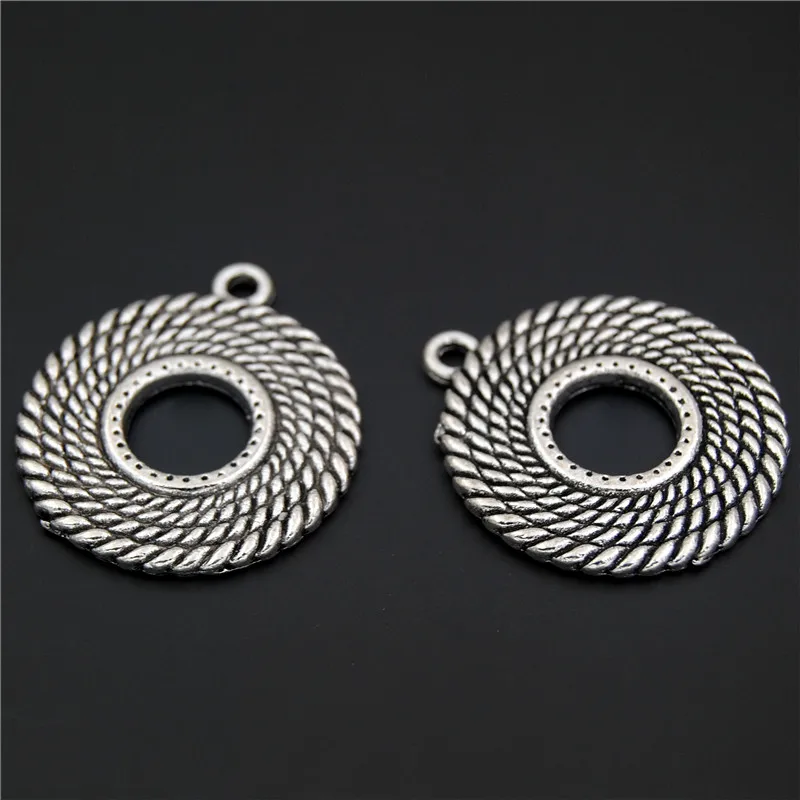 5pcs Silver Color Cycle Of The Hollow Circle Fit Bracelets Necklance DIY Metal Jewelry Making 25mm A1697 | Украшения и аксессуары