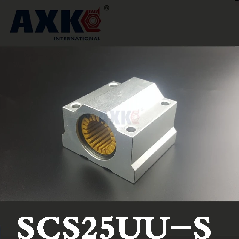 High quality SC25UU SCS25UU-S for 25mm shaft guide rail Linear bearing block with LM25UU-S Engineering plastic bearing low noise