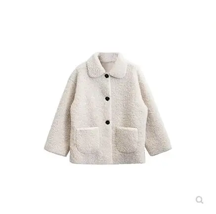 Integral Pelz Ausgabe Damen Lamm Lokomotive BeigeKhaki Short Koreanische Dick Jacke Samt Winter 2018 Neue Lose H2D9IWEY