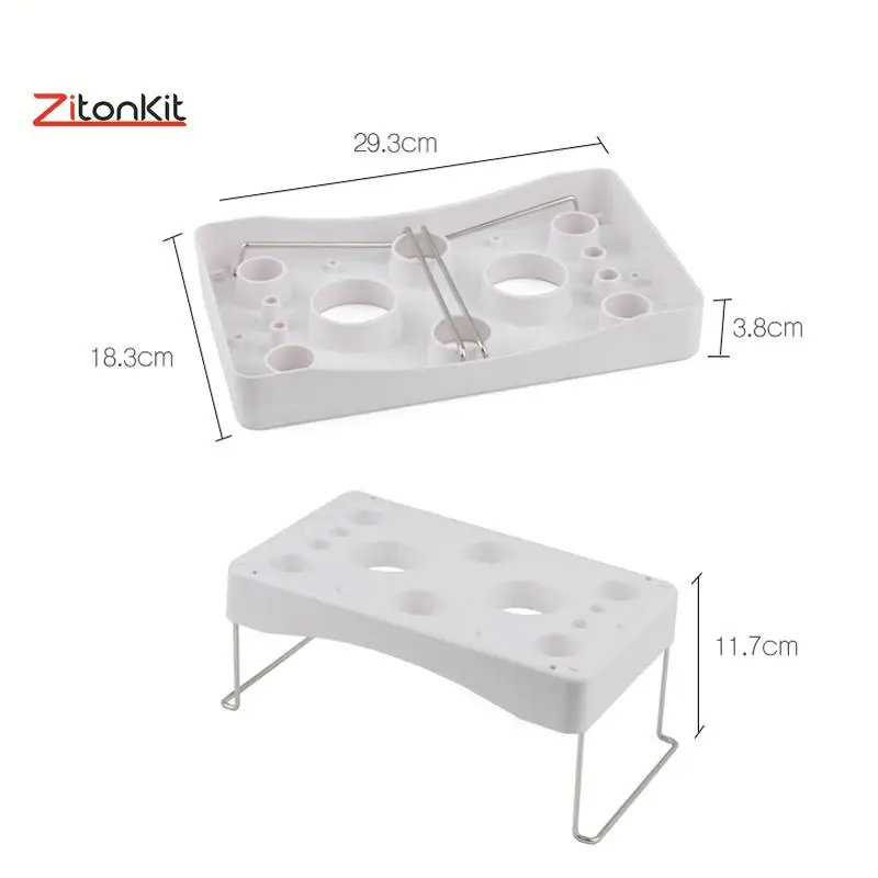7pcs/set Cake Icing Bag Stand Cream Bags Decorating Pastry Holder Silicone Piping Tip Cover Fondant Nozzle Tools DIY Baking