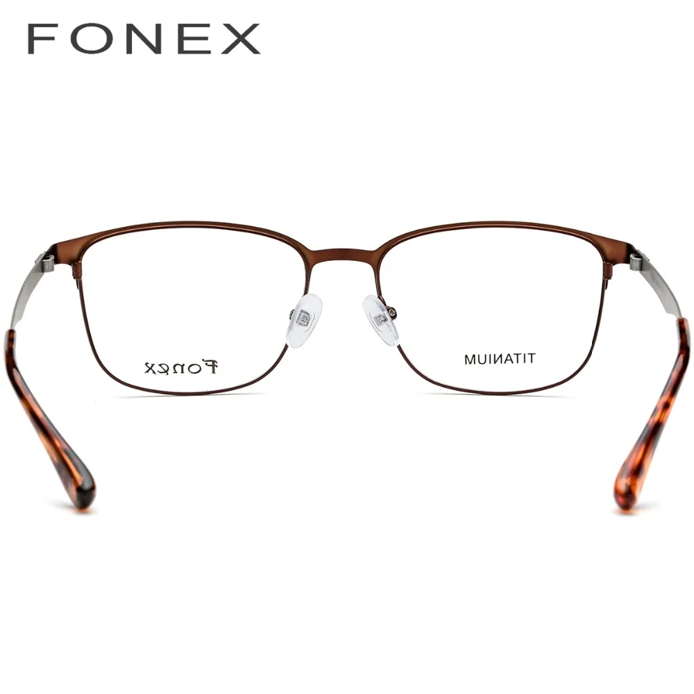 FONEX, сплав, очки для женщин, Круглые, по рецепту, очки, оправа для мужчин, Ретро стиль, близорукость, оптическая оправа, Корейская, без винтов, очки 9840