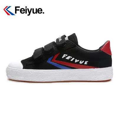 Детская обувь для единоборств Шанхай feiyue спортивная обувь спортивная и полевая обувь Студенческая дышащая парусиновая обувь - Цвет: Черный