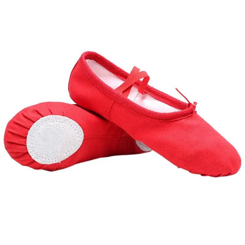 

Baby Girl Canvas Cotton Ballet Pointe Dance Shoes Gymnastics Slippers Yoga Flats