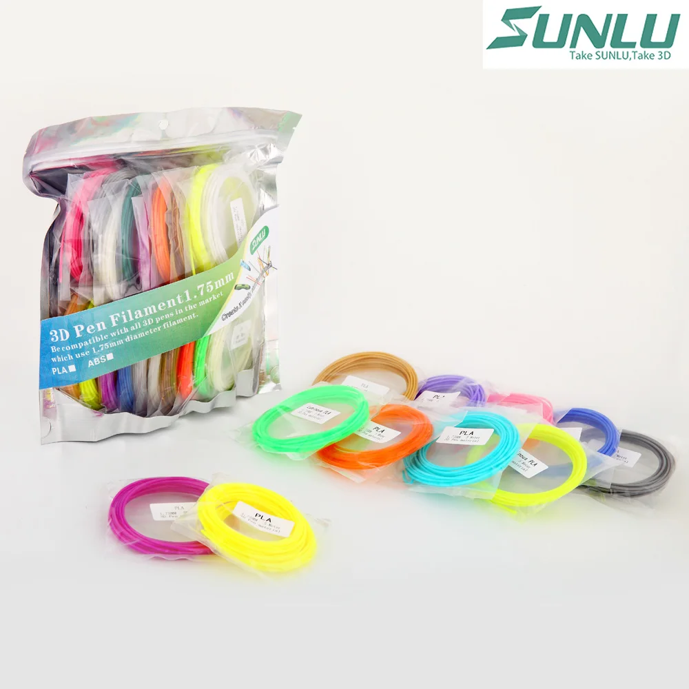 3D Pen PLA Refills Cartridges Set of 20 Colors 3D Printing Filament 1.75mm,  200m