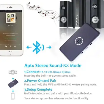 

2 In 1 Bluetooth 4.2 Transmitter Box Headphone Adapter Music Audio Transceiver Receiver 3.5mm Stereo Interface Loudspeaker