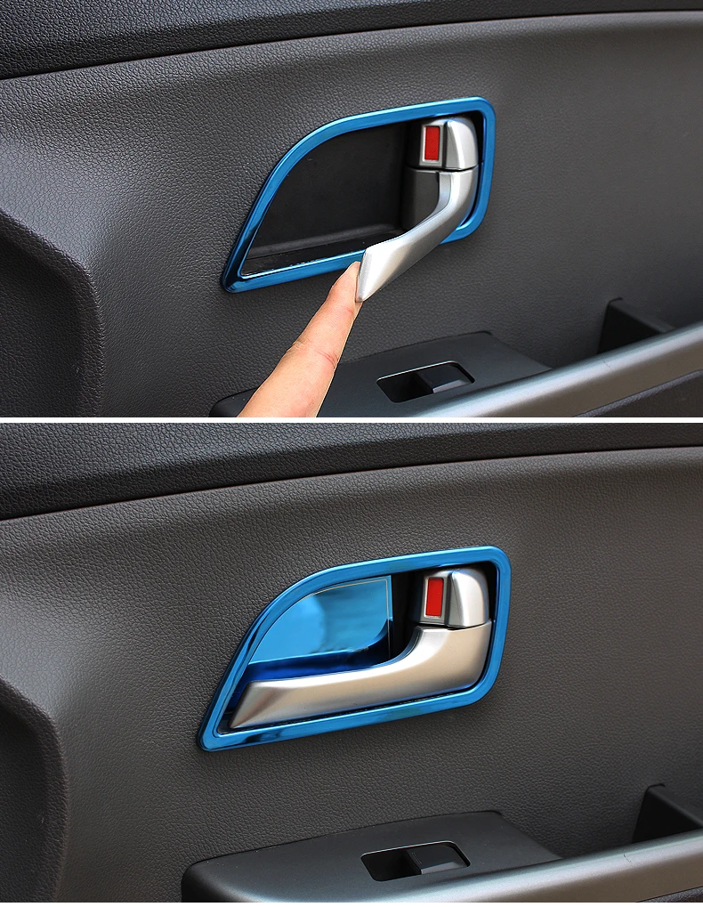 Lsrtw2017 нержавеющая сталь двери автомобиля интерьер дверная ручка рамка чаша планки для kia rio 2011 2012 2013 K2