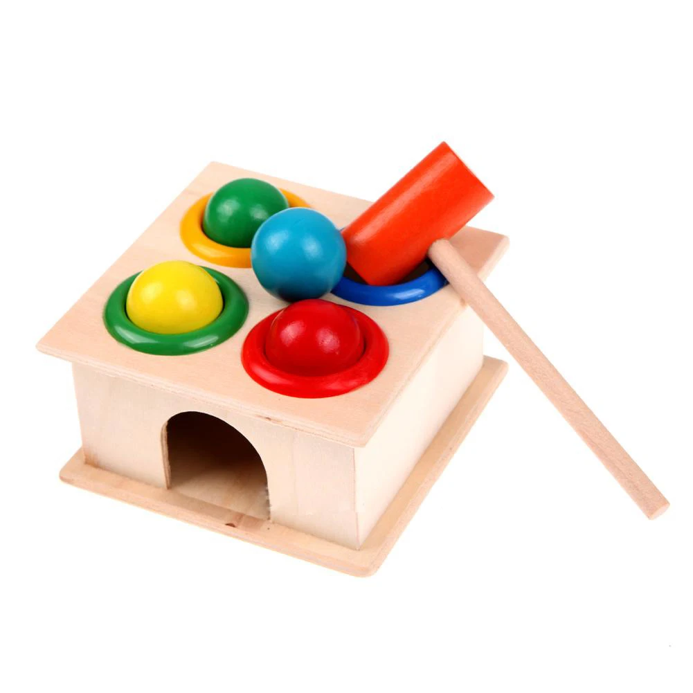 Горячие продажи новый Молотки ing деревянный шар Молотки коробка детей раннего обучения Развивающие игрушки набор