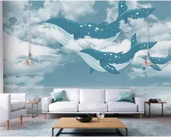 Beibehang на заказ 3D фото обои настенная средиземноморская декорация океан небо КИТ фотообои для детской комнаты Настенные водостойкие 3d обои