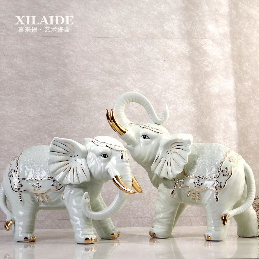 Online Get Cheap Ceramic Elephant Statue Aliexpress Alibaba with ceramic elephant figurine home decor for Home