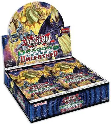 YuGiOh! Драконы легенды 3 развязаны бустерная коробка: 24 пачки х 5 карт Holo - Цвет: Светло-серый